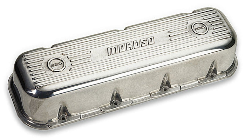 Moroso Chevrolet Big Block Valve Cover - Tall - Polished Aluminum - Pair