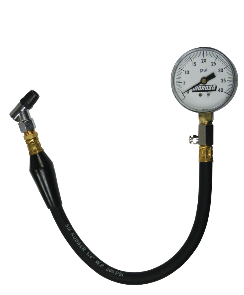 Moroso Tire Pressure Gauge 0-40psi - 2-5/8in Display - 2 Percent Accuracy