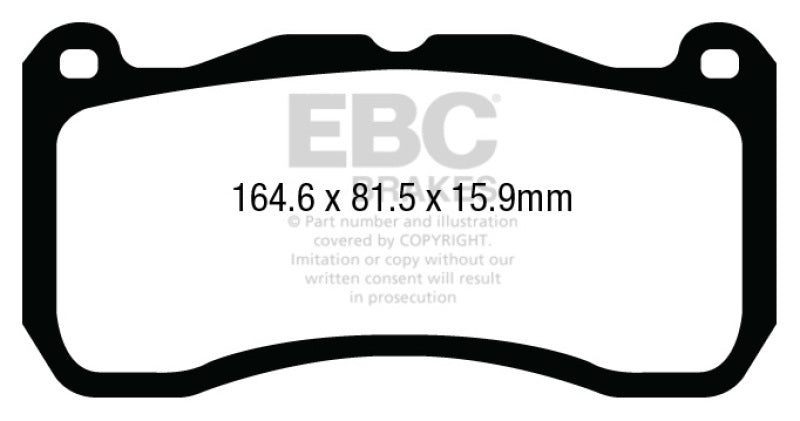 EBC 13-14 Ford Mustang, GT, Boss 302 & GT500 Shelby Redstuff Front Brake Pads