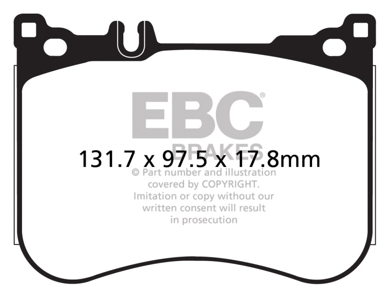 EBC 14+ Mercedes-Benz S550 4.7 Twin Turbo AMG Sport Pkg Yellowstuff Front Brake Pads