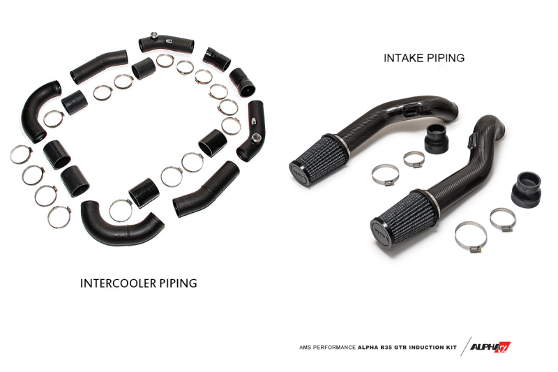 AMS Performance GT-R R35 Induction Kit w/Stock Turbos/TB / Alpha I/C/Carbon Manifold/TiAL Flanges