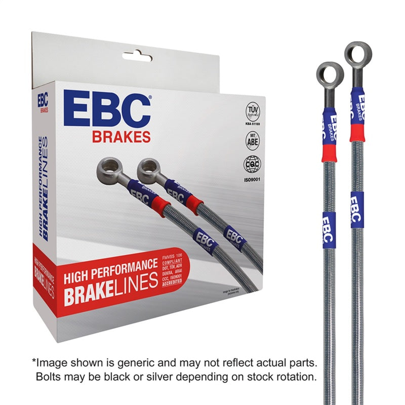 EBC 13-15 Chevrolet Camaro Z/28 7.0L (w/Carbon Ceramic Rotors) Stainless Steel Brake Line Kit