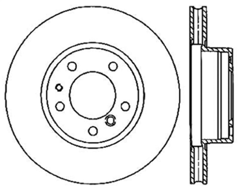 StopTech Sport Slotted (CRYO) 87-92 BMW 735i Front Left Slotted Rotor