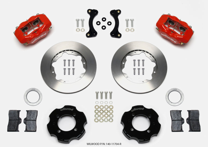 Wilwood Forged Dynalite Front Hat Kit 11.00in Red 95-05 Miata