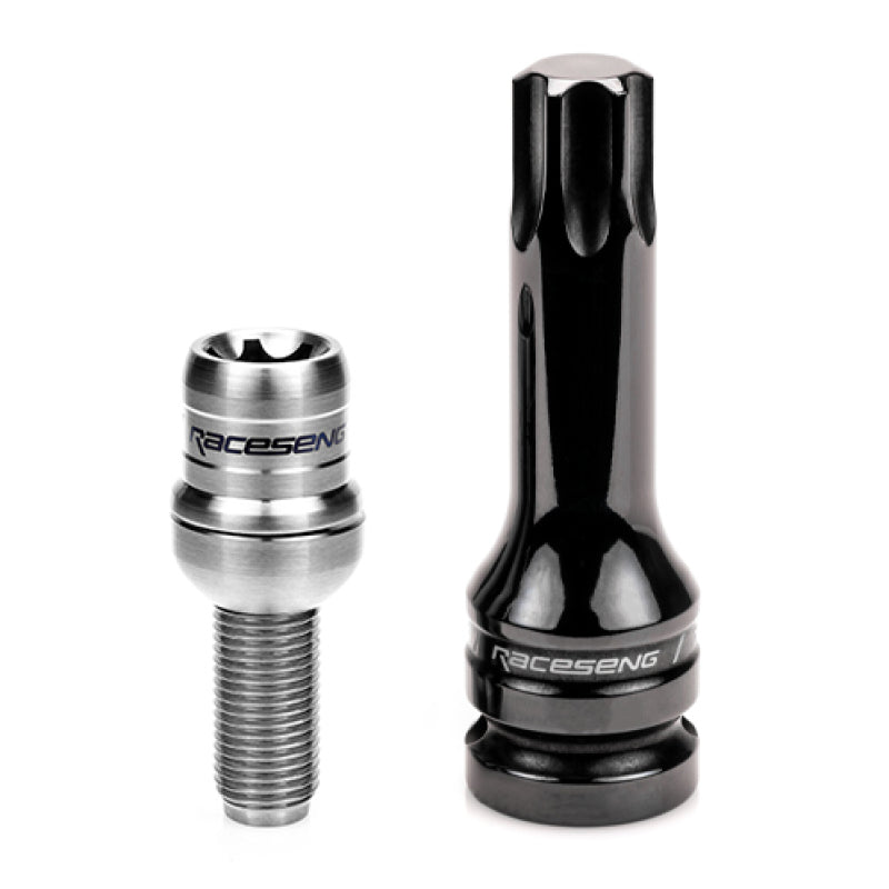 Raceseng TLR-1 Titanium Lug Bolt Set - M14x1.5mm / R14 Floating Seat - Brushed