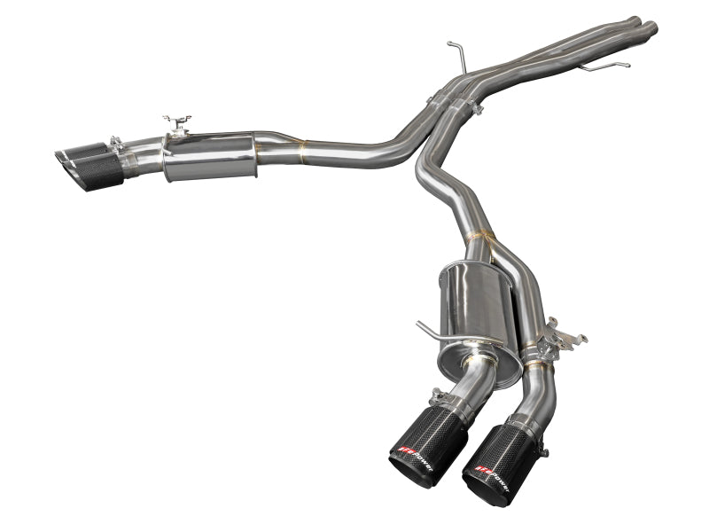 aFe 18-20 Audi RS5 Coupe MACH Force-Xp Axle-Back Exhaust System-Quad Carbon Tips