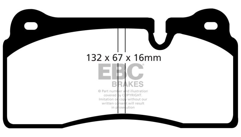 EBC 08-17 Audi R8/04-14 Lamborghini Gallardo Yellowstuff Rear Brake Pads