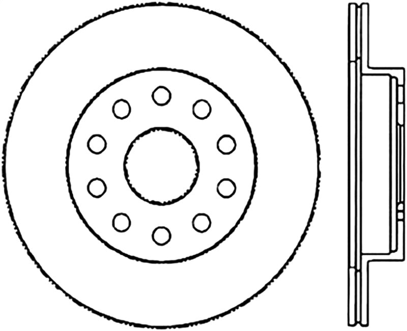 StopTech Sport Slotted (CRYO) 92-95 Toyota MR2 Turbo Rear Right Slotted Rotor