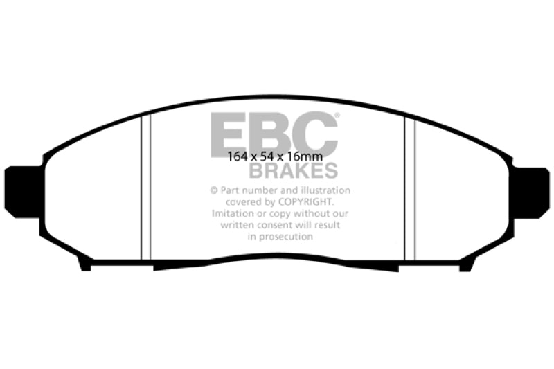 EBC 11+ Nissan Leaf Electric Greenstuff Front Brake Pads