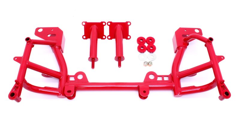 BMR 93-02 F-Body K-Member w/ Low Mount Turbo LS1 Motor Mounts and STD. Rack Mounts - Red