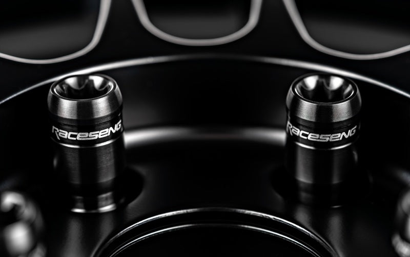 Raceseng TNR-1 Titanium Lug Nut Set - M12x1.5mm / Conical 60 Deg. Floating Seat - Brushed Black