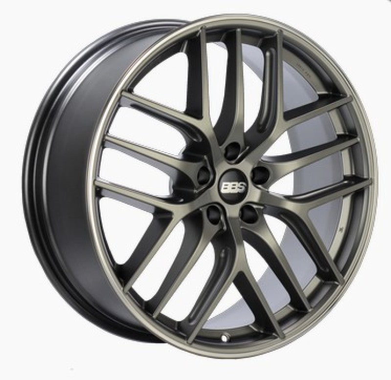 BBS CC-R 20x9 5x120 ET25 Satin Platinum Polished Rim Protector Wheel -82mm PFS/Clip Required