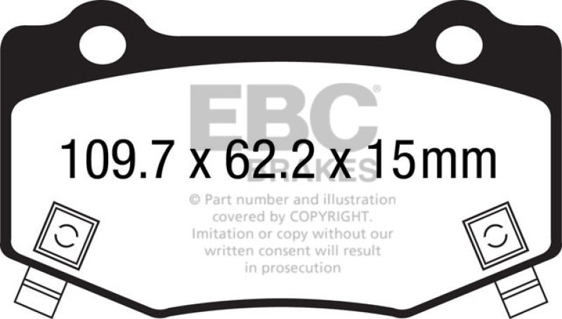 EBC 16+ Cadillac ATS-V Redstuff Rear Brake Pads