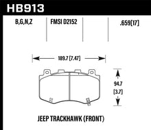 Load image into Gallery viewer, Hawk 18-19 Jeep Grand Cherokee Trackhawk HP+ Front Brake Pads