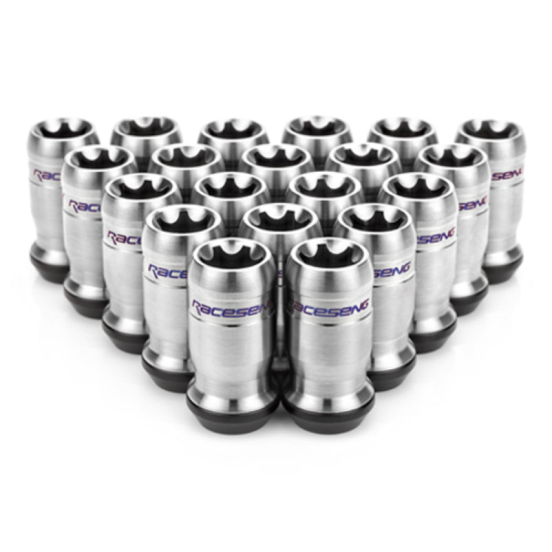 Raceseng TNR-1 Titanium Lug Nut Set - M14x1.5mm / Conical 60 Deg. Floating Seat - Brushed