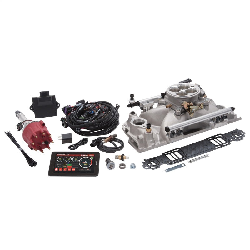 Edelbrock Pro Flo 4 EFI System Seq Port SBC 1986 & Earlier 625 Max HP 35lb/hr Satin Finish