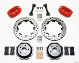 Wilwood Dynapro Rear Kit 12.19in Drilled Red Subaru Impreza WRX