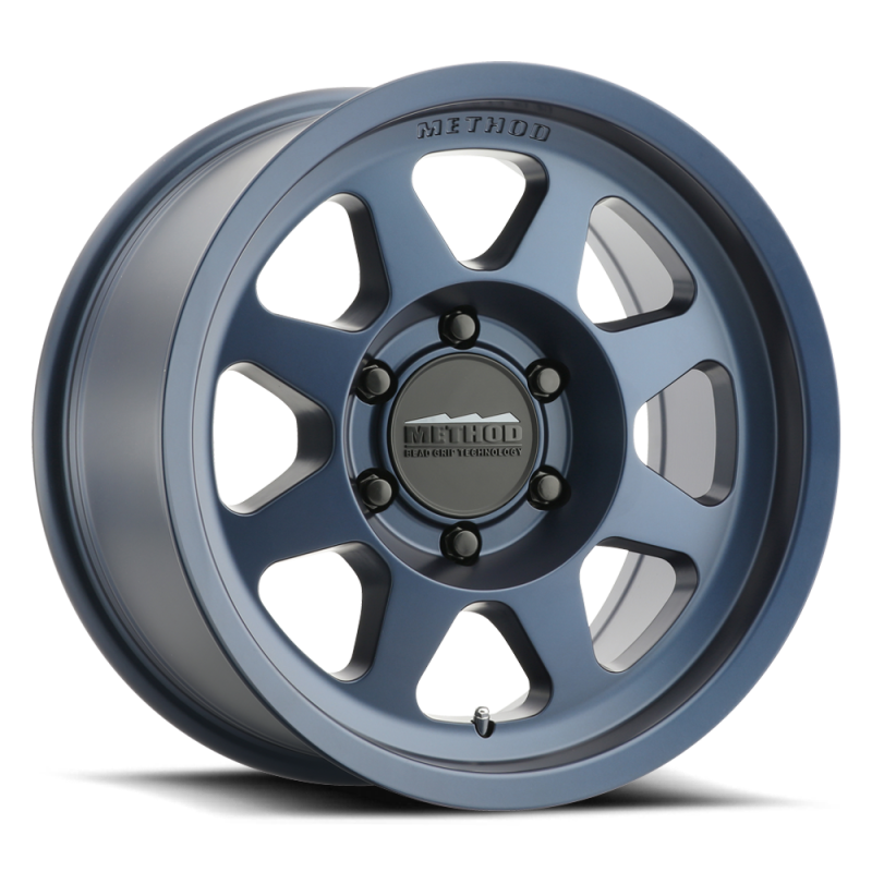 Method MR701 17x8.5 0mm Offset 5x150 110.5mm CB Bahia Blue Wheel