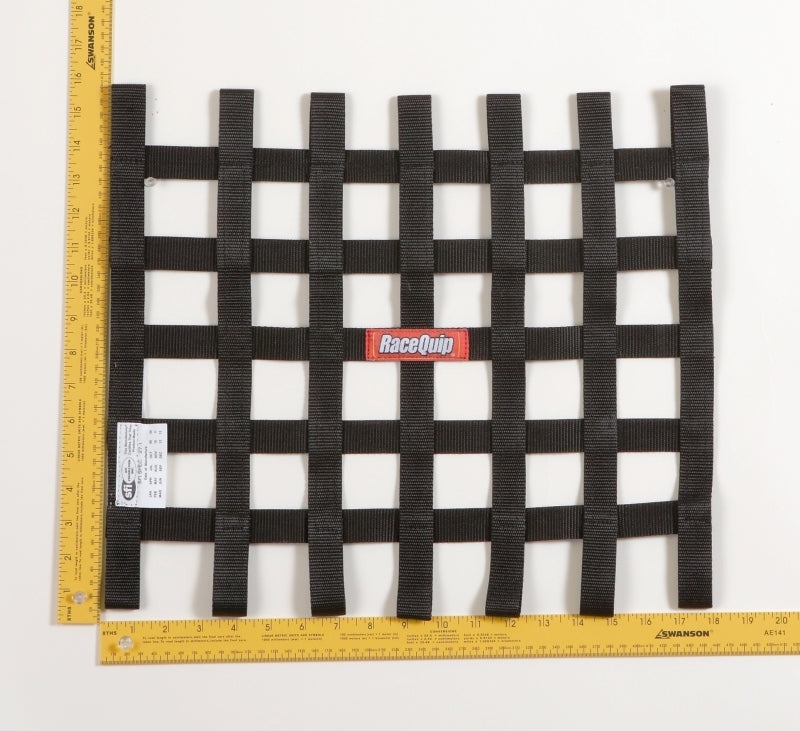 RaceQuip Black 15 X 18 SFI Ribbon Net