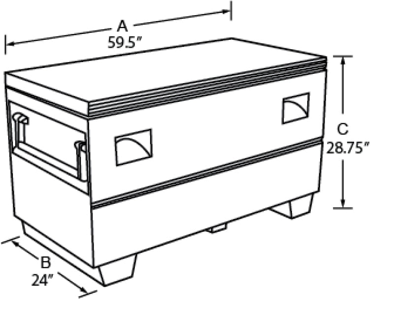 Lund Universal Steel Job Site Box/Chest - Grey