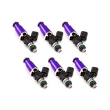 Injector Dynamics 1700cc Injectors - 60mm Length - 14mm Purple Top - 14mm Lower O-Ring (Set of 6)