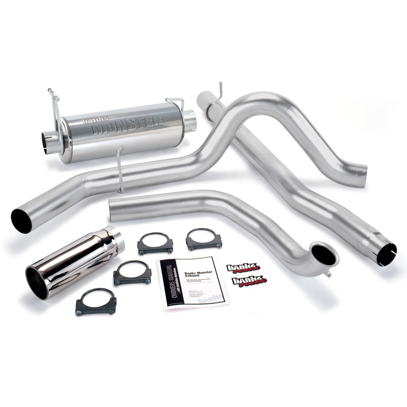 Banks Power 99-03 Ford 7.3L Monster Exhaust System - SS Single Exhaust w/ Chrome Tip