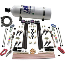 Load image into Gallery viewer, Nitrous Express SX2 Dual Stage /Gas/Rails 8 Nozzles Nitrous Kit (200-1200HP) w/15lb Bottle