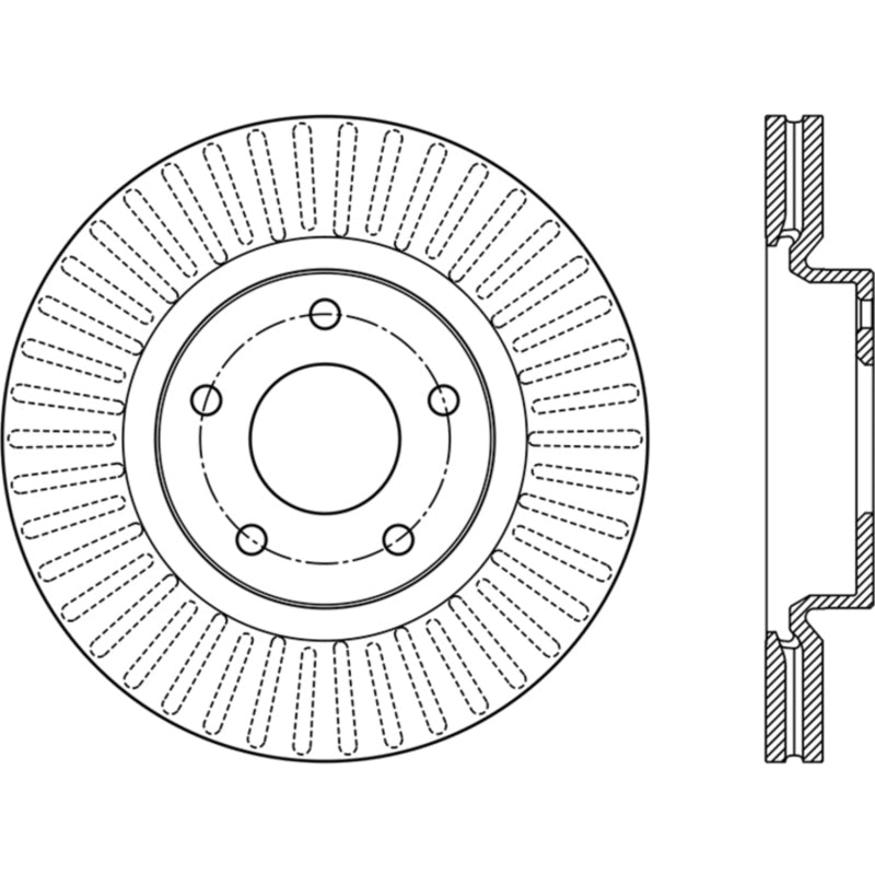 StopTech Slotted Sport Front Left Brake Rotor 13-15 Nissan Altima