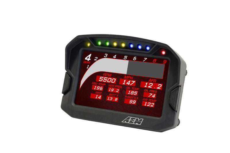 AEM CD-5LG Carbon Logging Digital Dash Display w/ Internal 10Hz GPS & Antenna