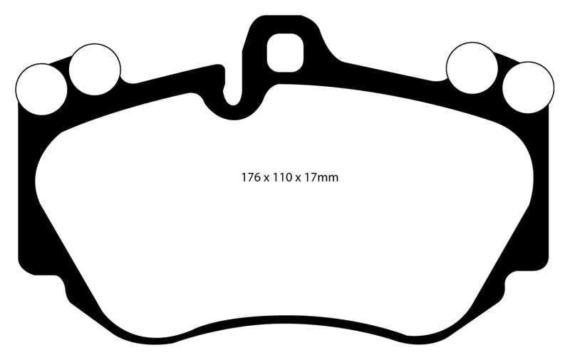 EBC 05-10 Lamborghini Murcielago 6.5 (4 Pad Set)(Cast Iron Rotors) Redstuff Front Brake Pads