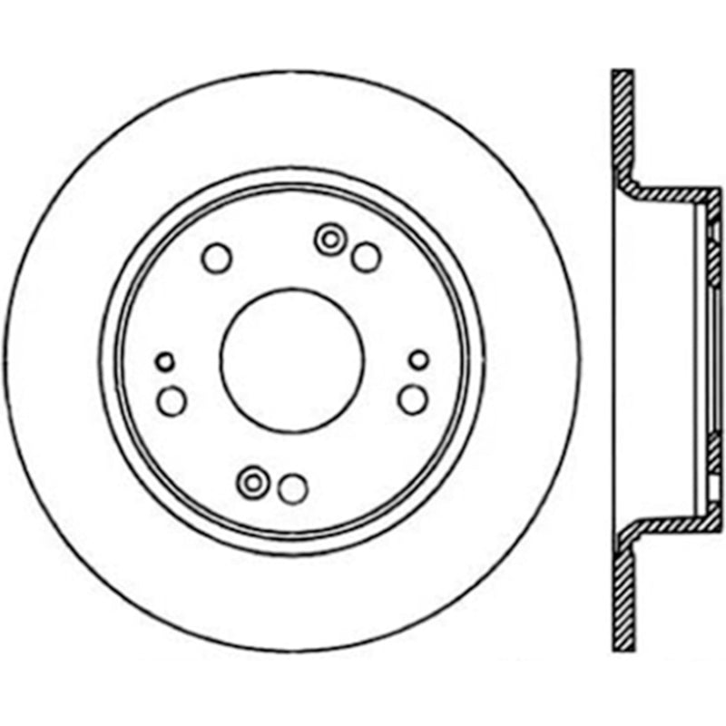 Centric 04-08 Acura TSX Premium Rear CryoStop Brake Rotor