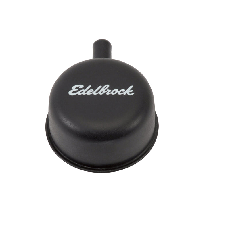 Edelbrock Round Cap w/ Nipple Black