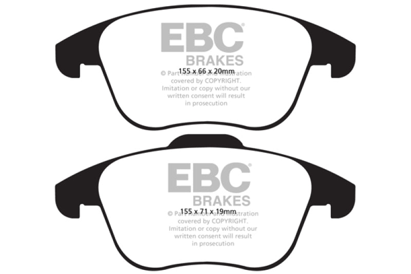 EBC 15-19 Audi Q3 2.0 Turbo Greenstuff Front Brake Pads