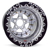 Weld Alumastar 2.0 15x12 / 5x4.75 BP / 5in. BS Polished Wheel - Black Single Bead Lock MT