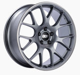 BBS CH-R 18x9 5x120 ET44 Satin Titanium Polished Rim Protector Wheel -82mm PFS/Clip Required