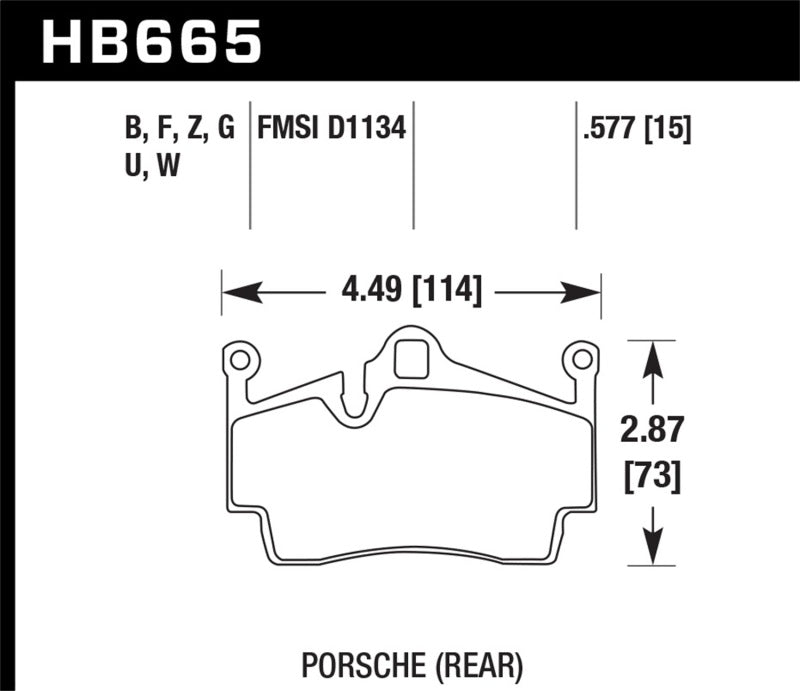 Hawk 2012-2019 Porsche 911/Boxster/Cayman DTC-60 Race Rear Brake Pads