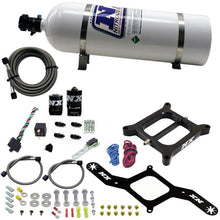 Load image into Gallery viewer, Nitrous Express 4150 RNC Conventional Nitrous Plate Kit w/.375in Solenoid w/15lb Bottle