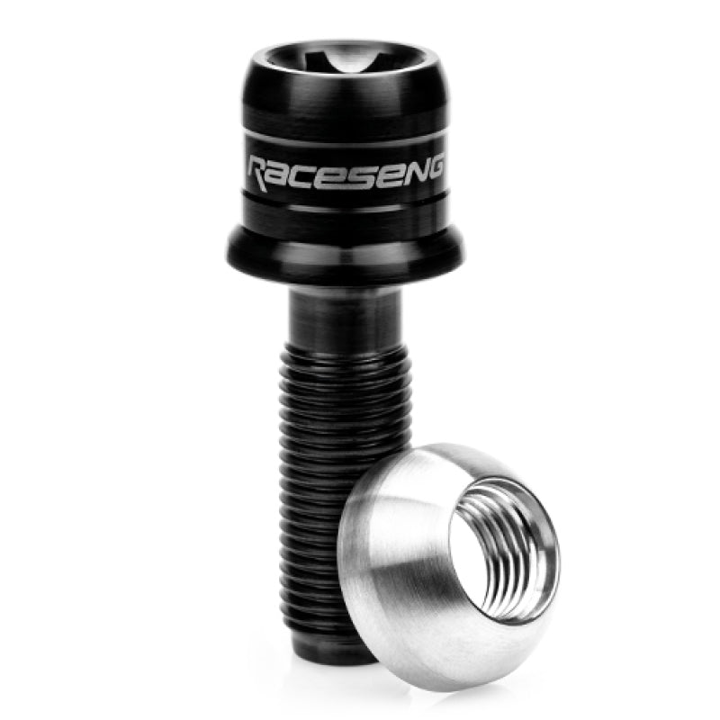 Raceseng TLR-1 Titanium Lug Bolt (Single) - M14x1.5mm / R14 Floating Seat - Brushed Black