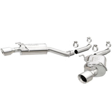 Load image into Gallery viewer, MagnaFlow Axle-Back Stainless Dual Split 4in Polished Tips 10-15 Chevrolet Camaro Convert. 3.6L V6