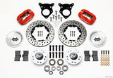 Wilwood Forged Dynalite Front Kit 11.00in Drilled Red 87-93 Mustang 5 Lug