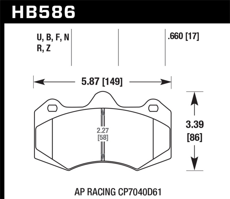 Hawk McLaren MP4-12C DTC-60 Rear Race Brake Pads