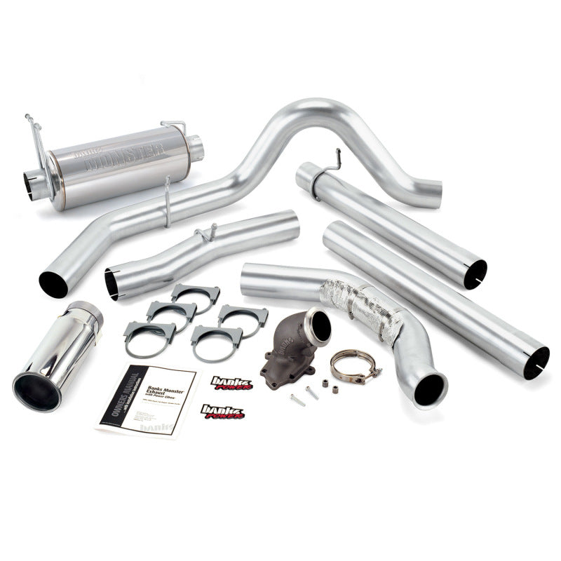 Banks Power 00-03 Ford 7.3L / Excursion Monster Exh w/ Power Elbow - SS Single Exh w/ Chrome Tip