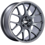 BBS CH-R 20x9 5x120 ET24 Satin Titanium Polished Rim Protector Wheel -82mm PFS/Clip Required