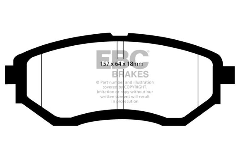 EBC 15+ Subaru Legacy 2.5 Bluestuff Front Brake Pads