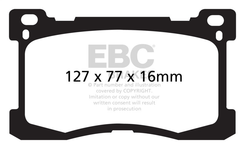 EBC 12+ Hyundai Equus 5.0 Yellowstuff Front Brake Pads