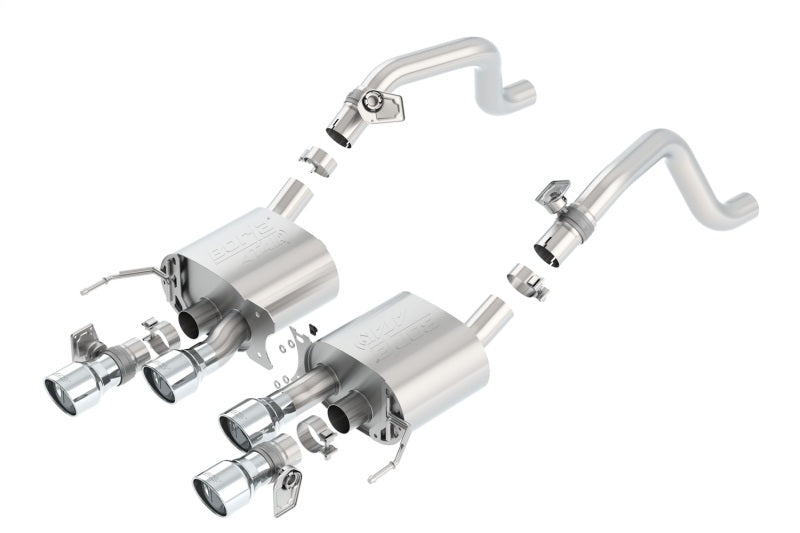 Borla 2014+ Chevrolet Corvette C7 6.2L ATAK Axleback Exhaust w/ NPP Dual Mode