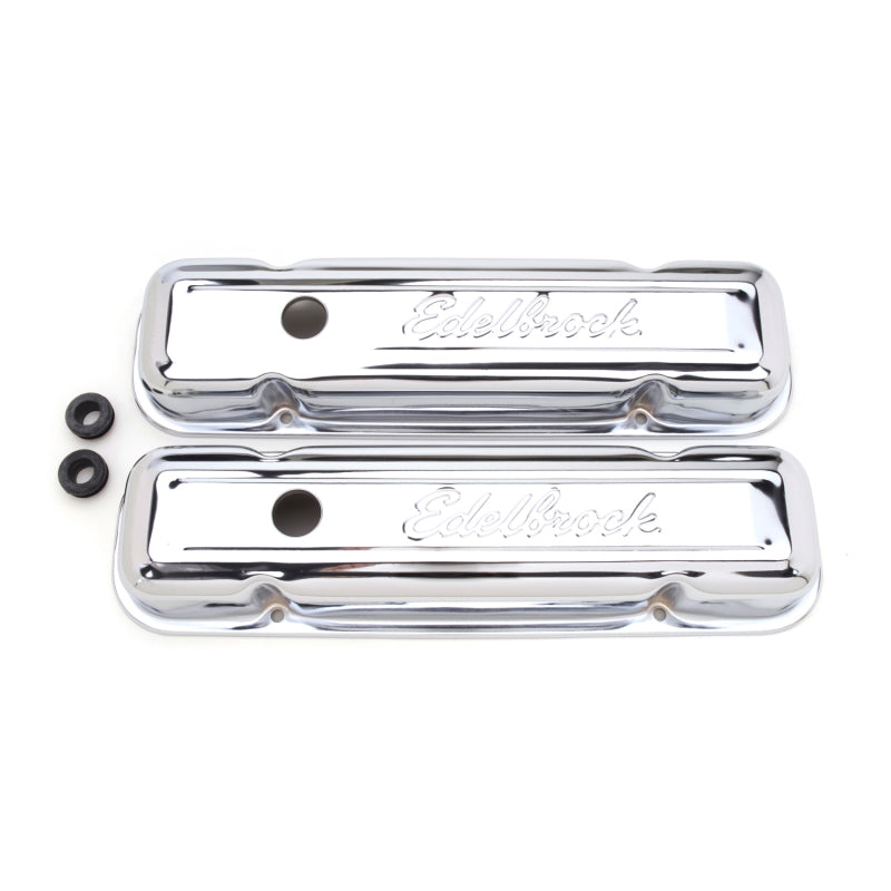 Edelbrock Valve Cover Signature Series Pontiac 1962-1979 301-455 CI V8 Low Chrome