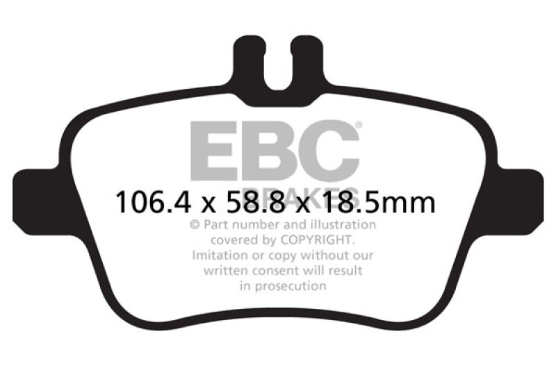 EBC 13+ Mercedes-Benz CLA250 2.0 Turbo Yellowstuff Rear Brake Pads