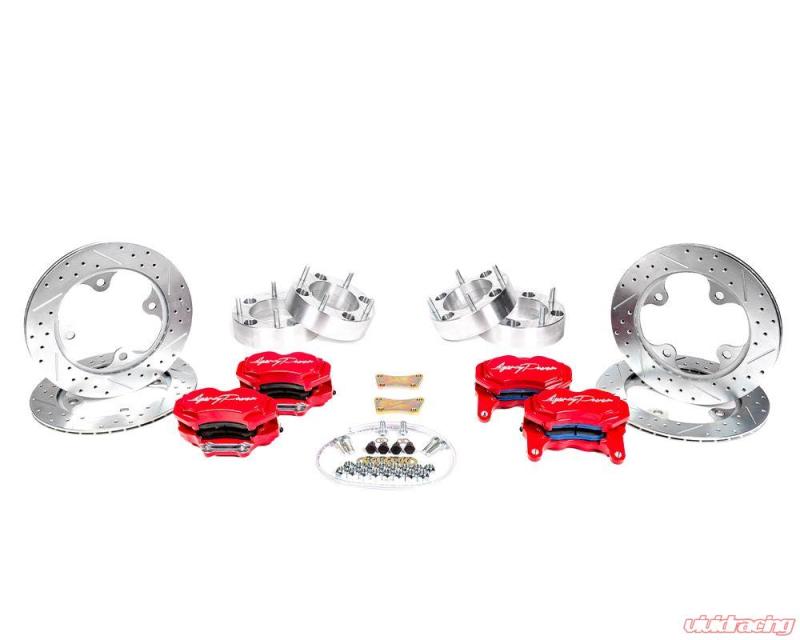 Agency Power Big Brake Kit Front and Rear Red Polaris RZR Turbo 14-18