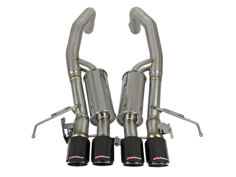 aFe MACHForce XP Axle Back 304SS Exhaust w/ Carbon Fiber Tips 15-19 Chevy Corvette Z06